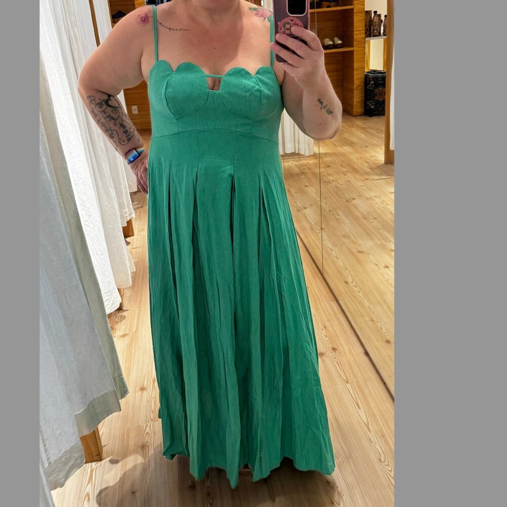 FARM Rio XL Green Sleeveless Maxi Dress